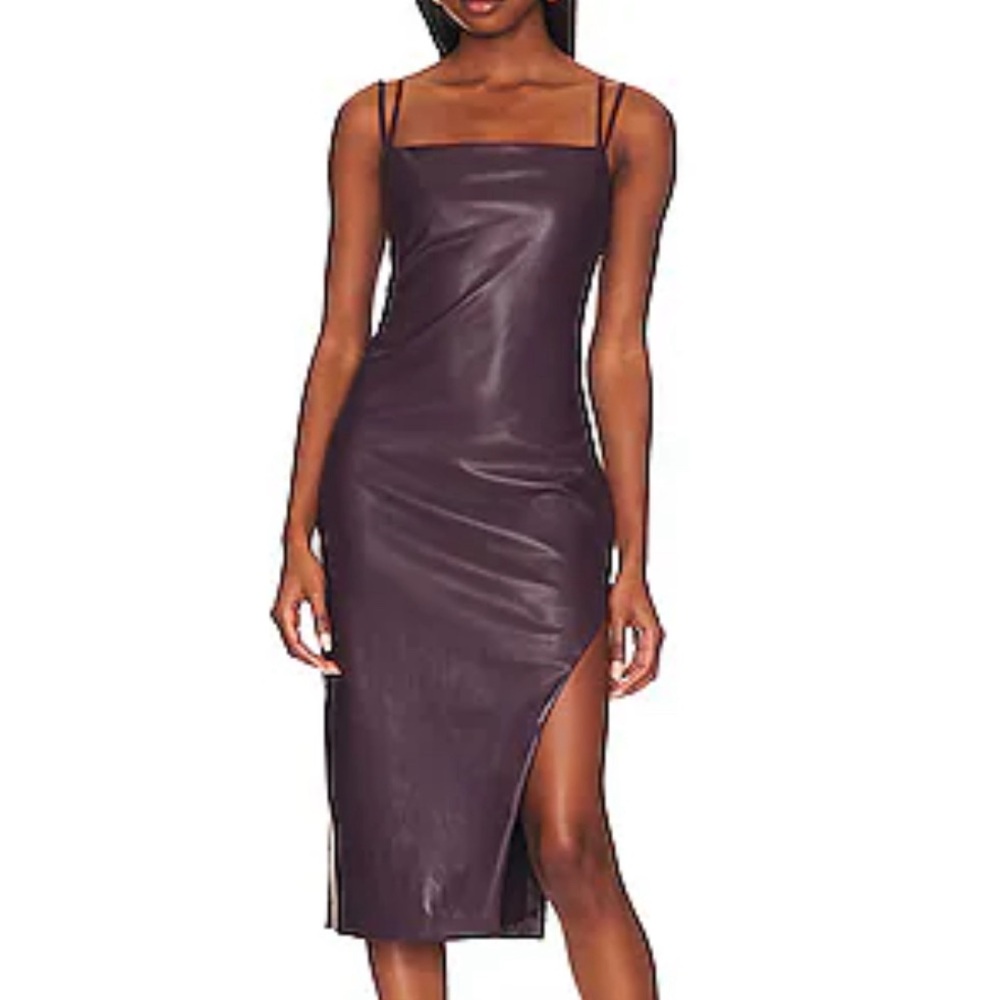 Majorelle Issa Midi Dress in Deep Plum